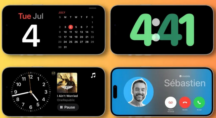 金波乡苹果手机维修分享iOS17横屏充电待机显示有什么好处 