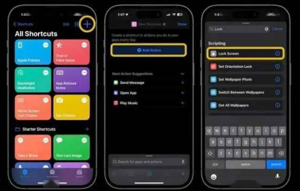 金波乡苹果14锁屏维修店分享iPhone14升级iOS16.4后如何创建锁屏快捷方式 