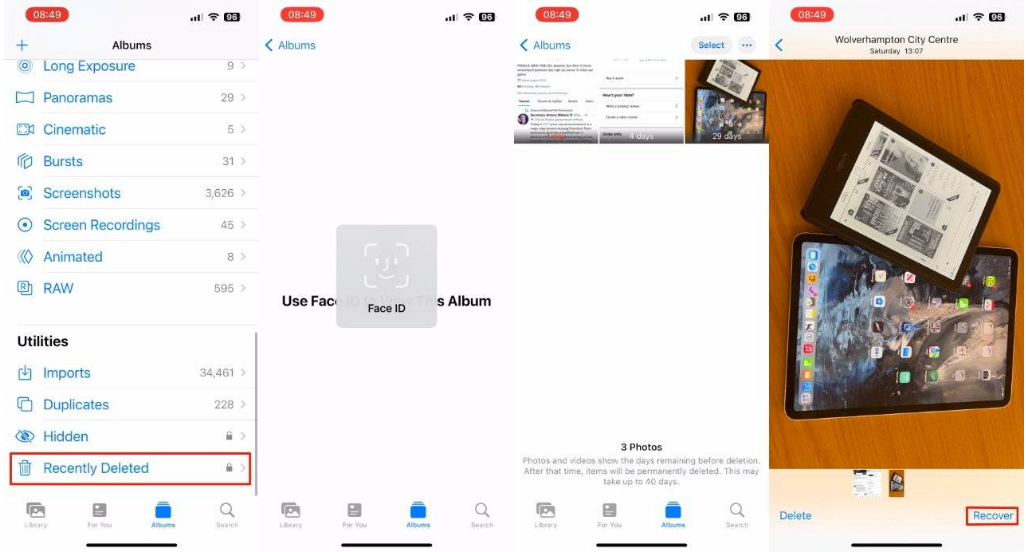 金波乡苹果14维修分享 iPhone14 上恢复已删除的照片 